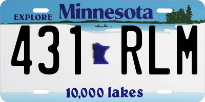 MN license plate 431RLM