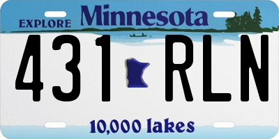 MN license plate 431RLN