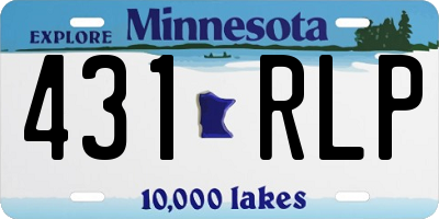 MN license plate 431RLP