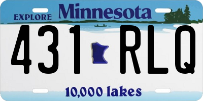 MN license plate 431RLQ