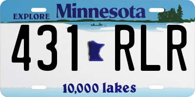 MN license plate 431RLR