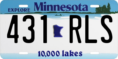 MN license plate 431RLS