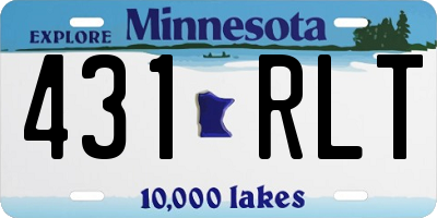 MN license plate 431RLT