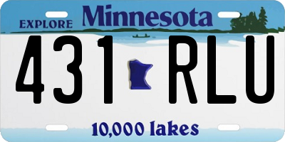MN license plate 431RLU