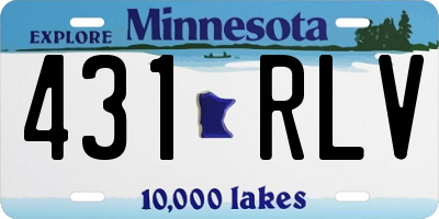 MN license plate 431RLV