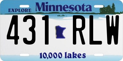 MN license plate 431RLW