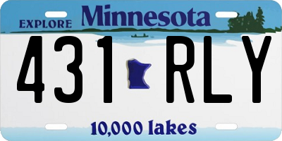 MN license plate 431RLY