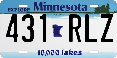 MN license plate 431RLZ