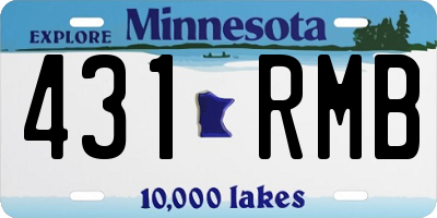 MN license plate 431RMB