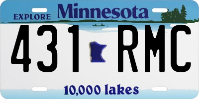 MN license plate 431RMC