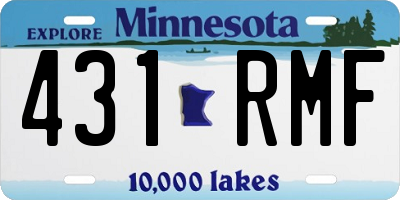 MN license plate 431RMF
