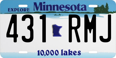 MN license plate 431RMJ