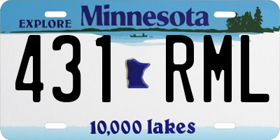 MN license plate 431RML