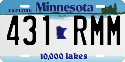MN license plate 431RMM