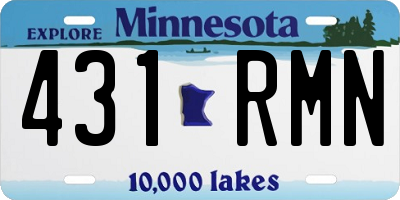 MN license plate 431RMN