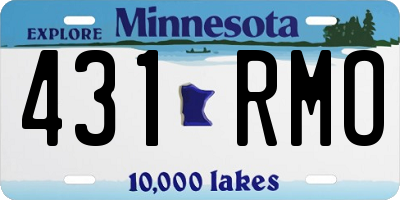 MN license plate 431RMO