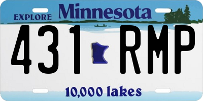 MN license plate 431RMP