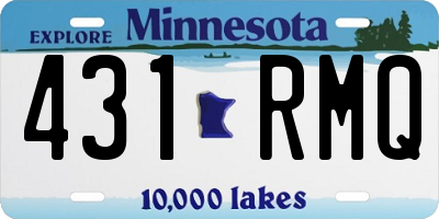 MN license plate 431RMQ