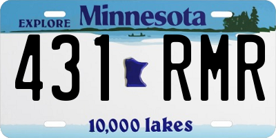 MN license plate 431RMR