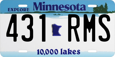 MN license plate 431RMS