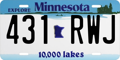 MN license plate 431RWJ
