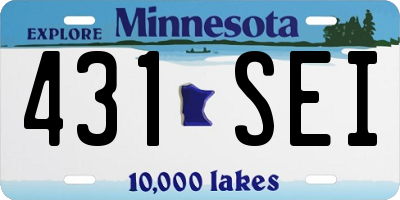MN license plate 431SEI