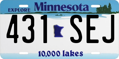 MN license plate 431SEJ