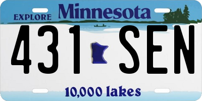MN license plate 431SEN