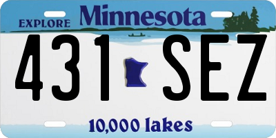 MN license plate 431SEZ