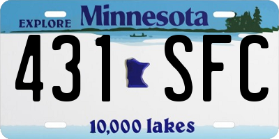 MN license plate 431SFC