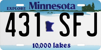 MN license plate 431SFJ