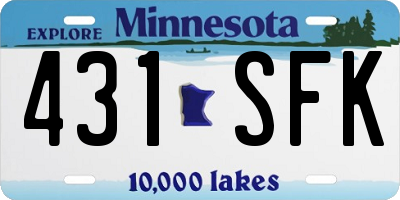 MN license plate 431SFK