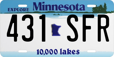 MN license plate 431SFR