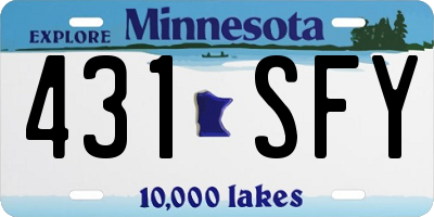 MN license plate 431SFY