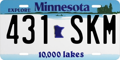 MN license plate 431SKM