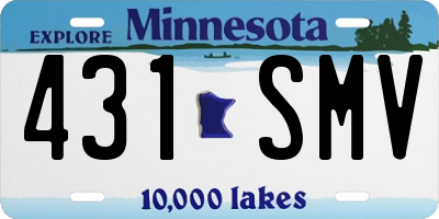 MN license plate 431SMV