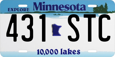 MN license plate 431STC