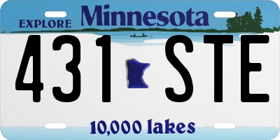 MN license plate 431STE