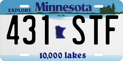 MN license plate 431STF