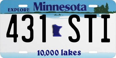 MN license plate 431STI