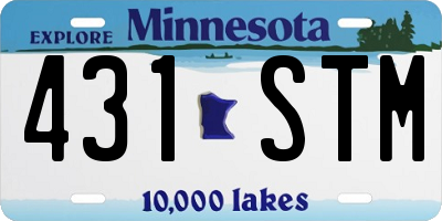 MN license plate 431STM