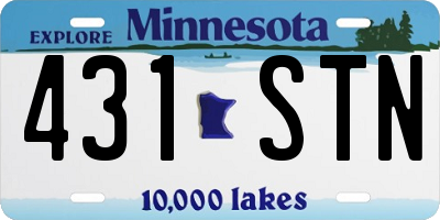 MN license plate 431STN