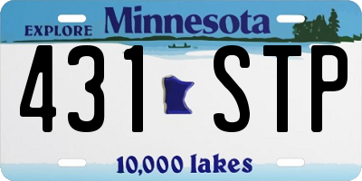 MN license plate 431STP