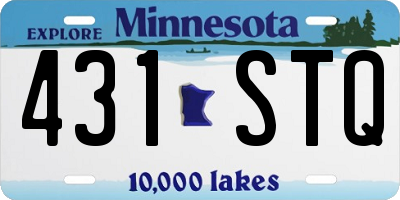 MN license plate 431STQ