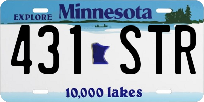 MN license plate 431STR