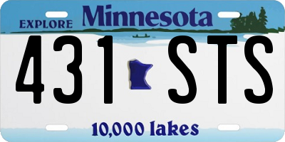 MN license plate 431STS