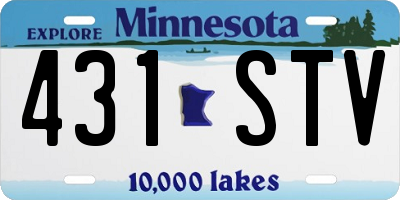 MN license plate 431STV