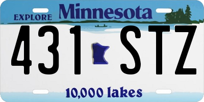 MN license plate 431STZ