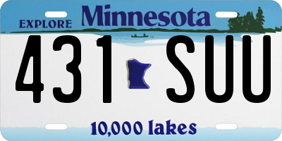 MN license plate 431SUU