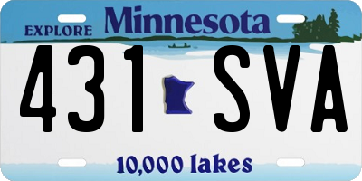MN license plate 431SVA